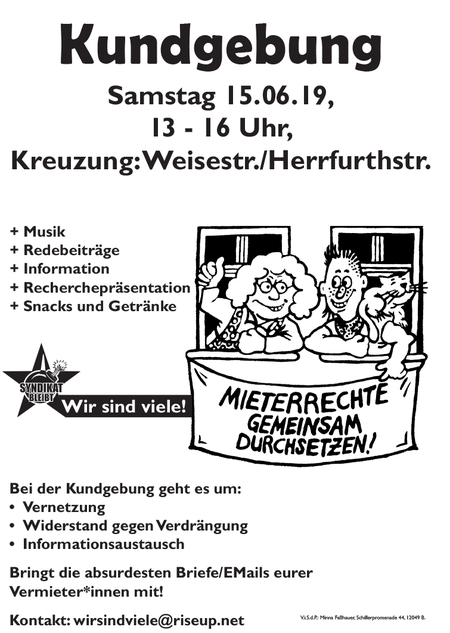 Kundgebung Schillerkiez 15.Juni 2019