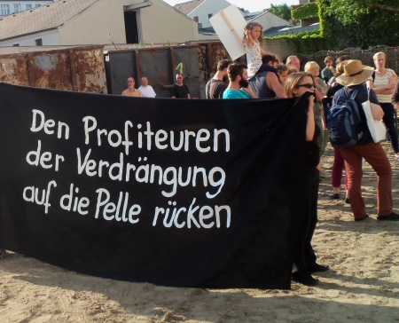 Protest gegen Ahoj-Bauprojekt Rixdorf