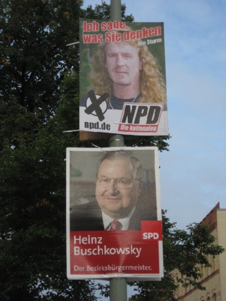 Wahlplakate NPD SPD