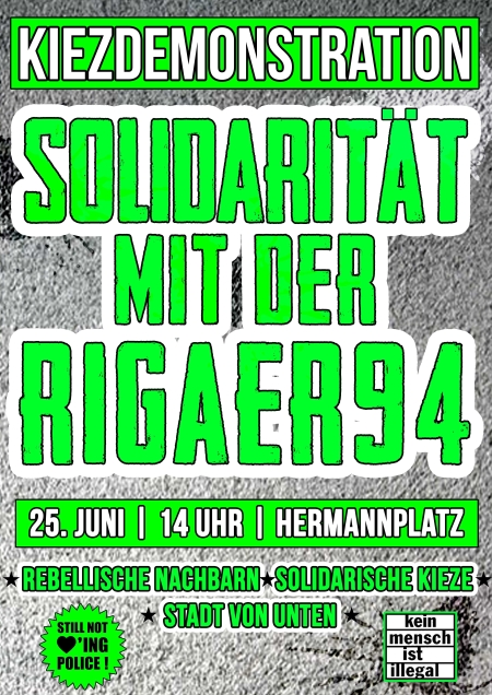KIezdemo Solidarität mit der Rigaer94