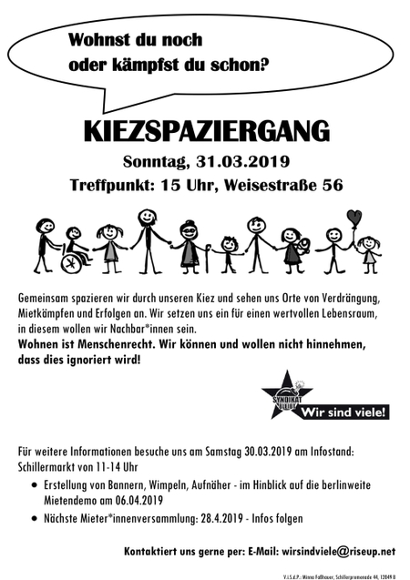 Kiezspaziergang Schillerkiez 31.3.2019